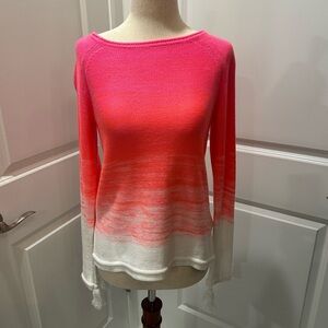 Lilly Pulitzer Pink and White Ombre Sweater